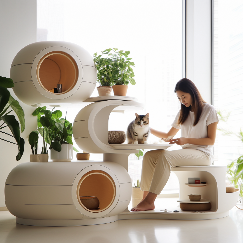 3D printed eco-friendly material dog and cat  house
